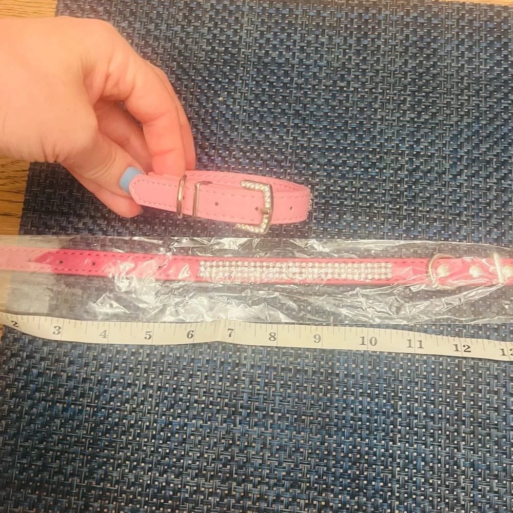 Pink Rhinestone Dog & Cat Collar Adjustable Sparkle